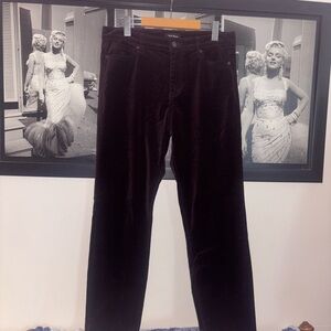 Well Worn Brown Velvet Pants with Timeless Straight Leg Design